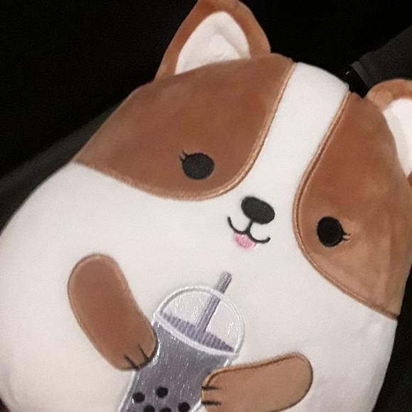 boba squishmallow corgi
